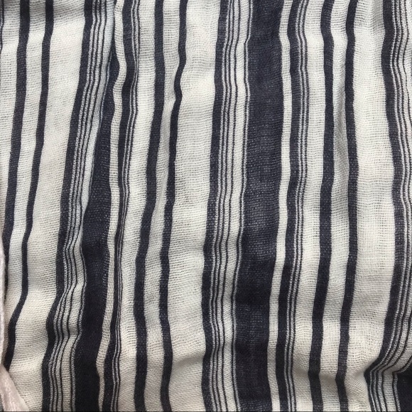 Three Dots Striped Cotton Pants, EUC, M - Picture 5 of 12